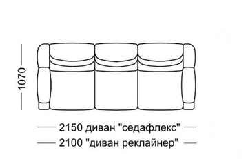 Прямой диван Мишель Элита 50 М, седафлекс в Воронеже - предосмотр 7