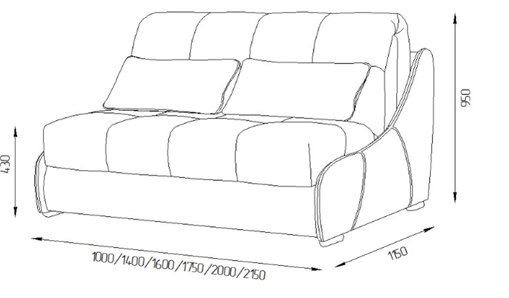 Прямой диван Токио 165 (ППУ) в Воронеже - изображение 2