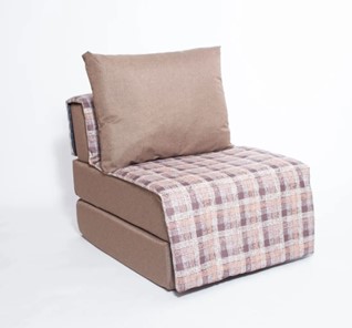 Бескаркасное кресло-кровать Харви, коричневый - квадро беж в Воронеже