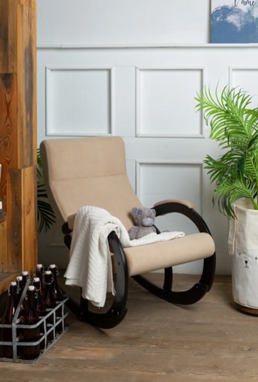 Кресло-качалка в гостиную Корсика, ткань Amigo Beige 34-Т-AB в Воронеже - изображение 8