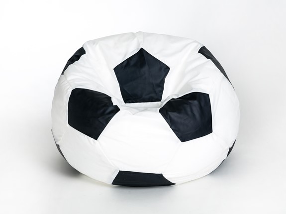 Кресло-мешок Мяч малый, бело-черный в Воронеже - изображение