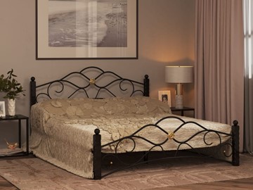Спальная кровать Гарда 3, 160х200, черная в Воронеже