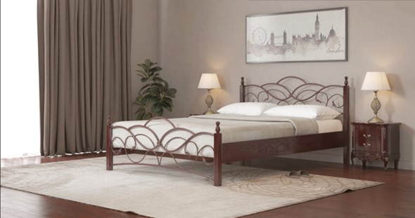 Спальная кровать Марго 140*190 с основанием в Воронеже - изображение