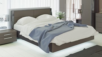 Спальная кровать Наоми 1600, цвет Фон серый, Джут СМ-208.01.01 в Воронеже