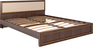 Кровать в спальню Беатрис М10 с мягким изголовьем (Орех Гепланкт) в Воронеже
