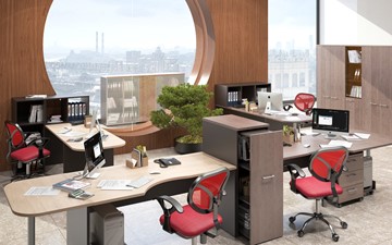 Набор мебели в офис Xten для двух сотрудников с тумбочками в Воронеже - предосмотр 5