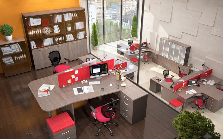 Набор мебели в офис Xten для двух сотрудников с тумбочками в Воронеже - изображение 3