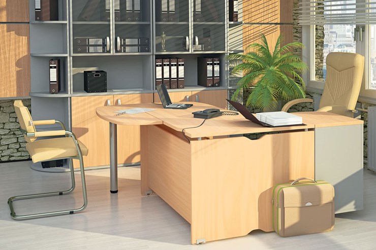 Комплект офисной мебели Милан для руководителя отдела в Воронеже - изображение