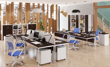 Офисный комплект мебели Imago S - два стола, две тумбы в Воронеже