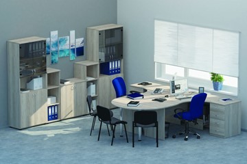 Офисный набор мебели Twin для 2 сотрудников с совмещенными столами в Воронеже - предосмотр