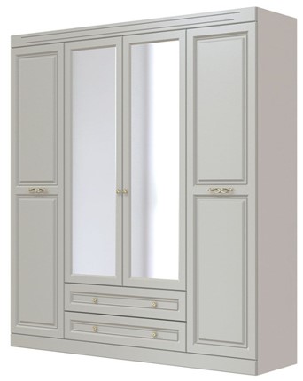 Шкаф четырехдверный в спальню Олимп ШР-4 (Фисташковый) 2 зеркала в Воронеже - изображение