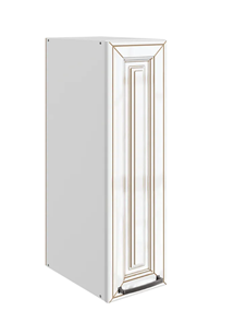 Кухонный шкаф Атланта L200 H720 (1 дв. гл.) эмаль (белый/белый глянец патина золото) в Воронеже