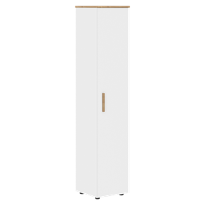Высокий шкаф колонна с глухой дверью FORTA Белый-Дуб Гамильтон  FHC 40.1 (L/R) (399х404х1965) в Воронеже