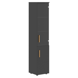 Шкаф колонна высокий с глухой дверью FORTA Черный Графит  FHC 40.2 (L/R) (399х404х1965) в Воронеже