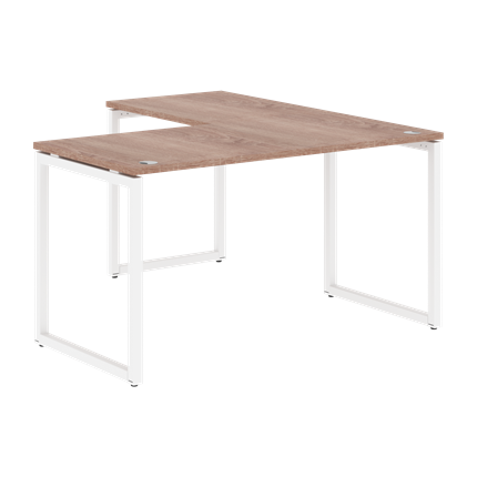 Письменный стол угловой левый XTEN-Q Дуб-сонома- белый XQCT 1415 (L) (1400х1500х750) в Воронеже - изображение