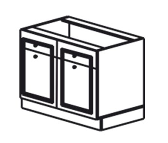 Кухонная тумба Веста рабочая двухдверная с ящиками 820*800*525 мм в Воронеже