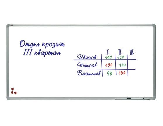 Магнитная доска для рисования 2х3, TSA1224, 120х240 см, алюминиевая рамка, лаковое покрытие в Воронеже - изображение