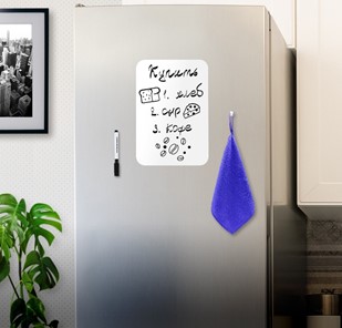 Магнитно-маркерная доска на холодильник BRAUBERG, 30х21 см с маркером, магнитом и салфеткой в Воронеже - предосмотр 2