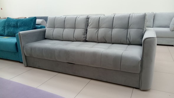 Прямой диван Татьяна 5 БД Граунд 05 серый в Воронеже - изображение